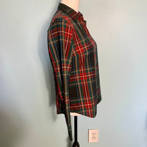 J. Crew Perfect Button Down Shirt in Stewart Plaid Size 4 - Picture 6 of 8
